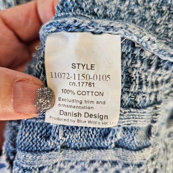 BLUE WILLIS Button Cardigan 100% Cotton Sweater Size Large - Picture 3 of 6